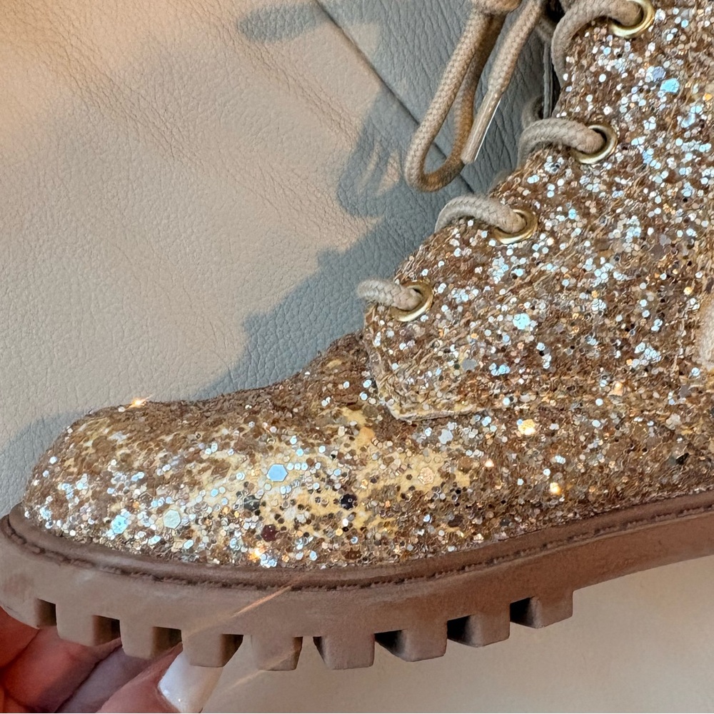 2 for $10 GAP Sparkly Gold Kids Boots - Picture 6 of 7
